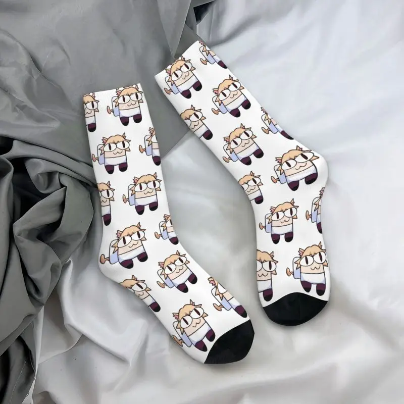 Harajuku Funny Neco Arc Socks Women Men Warm 3D Print Cartoon Comic Game Sports Basketball Socks