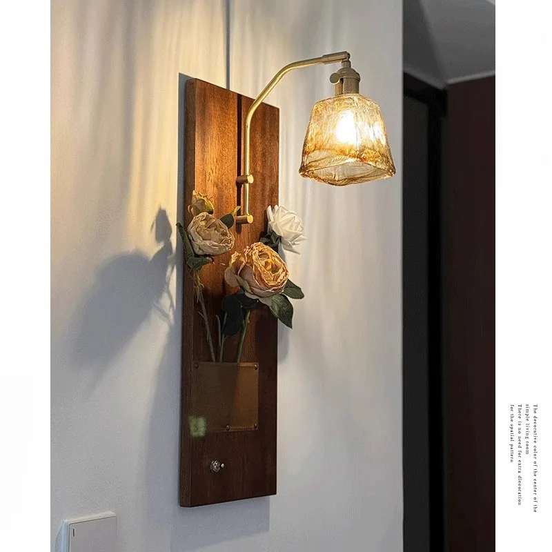 Medieval wall lamp, living room background wall lamp, rechargeable decorative lamp