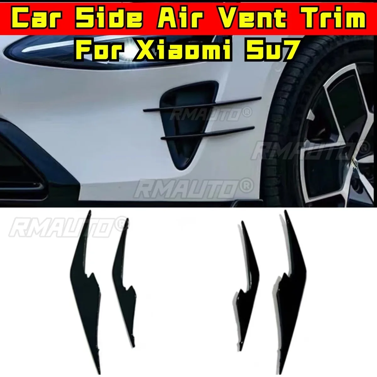 

Car Side Bumper Air Intake Vent Splitter Accessories For Xiaomi Su7 Bumper Splitter Cover Air Vent Trim Modification Part