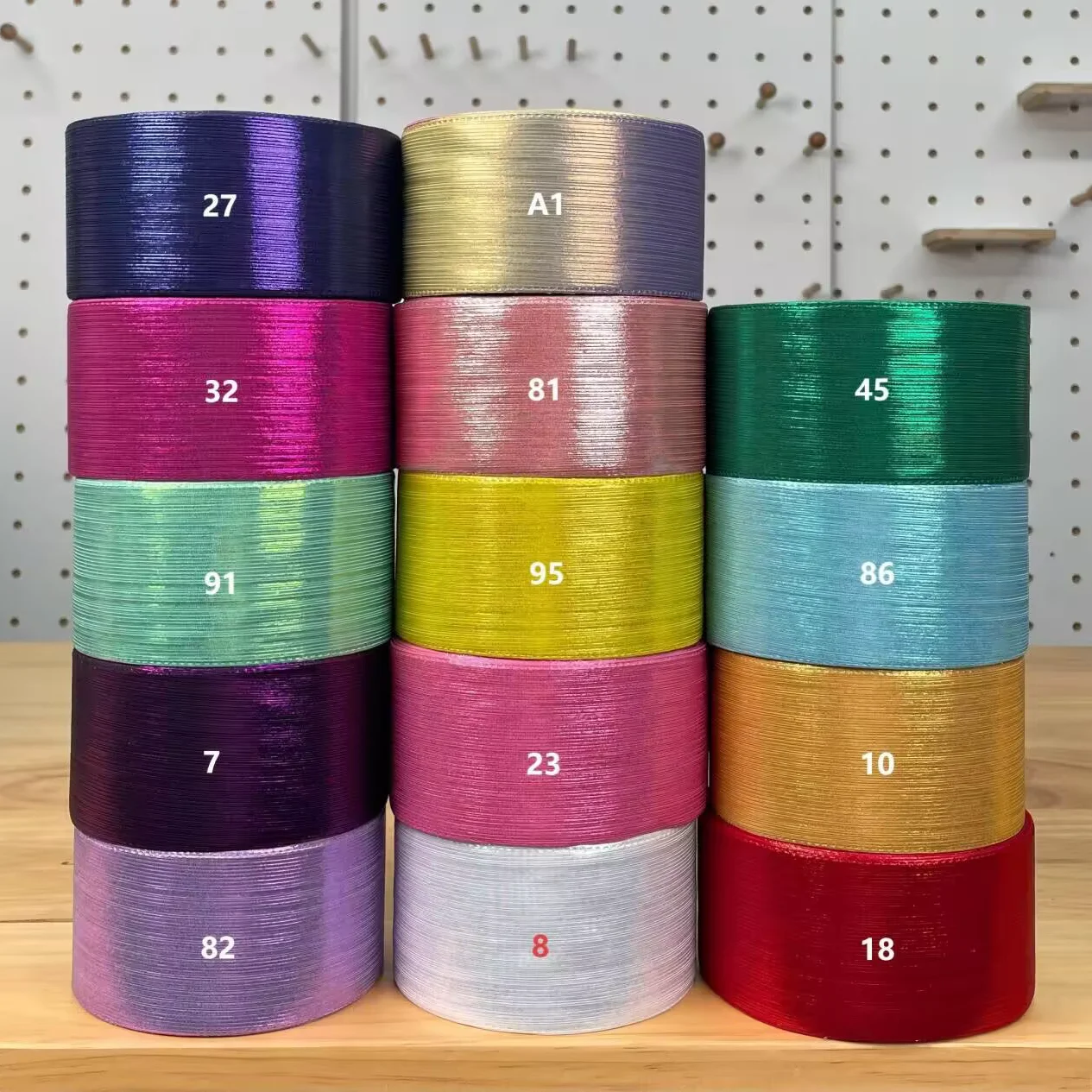 41 colores 3 "75mm 38mm 25 yardas/rollo hilo perforado cinta brillante correas de tela para accesorios DIY