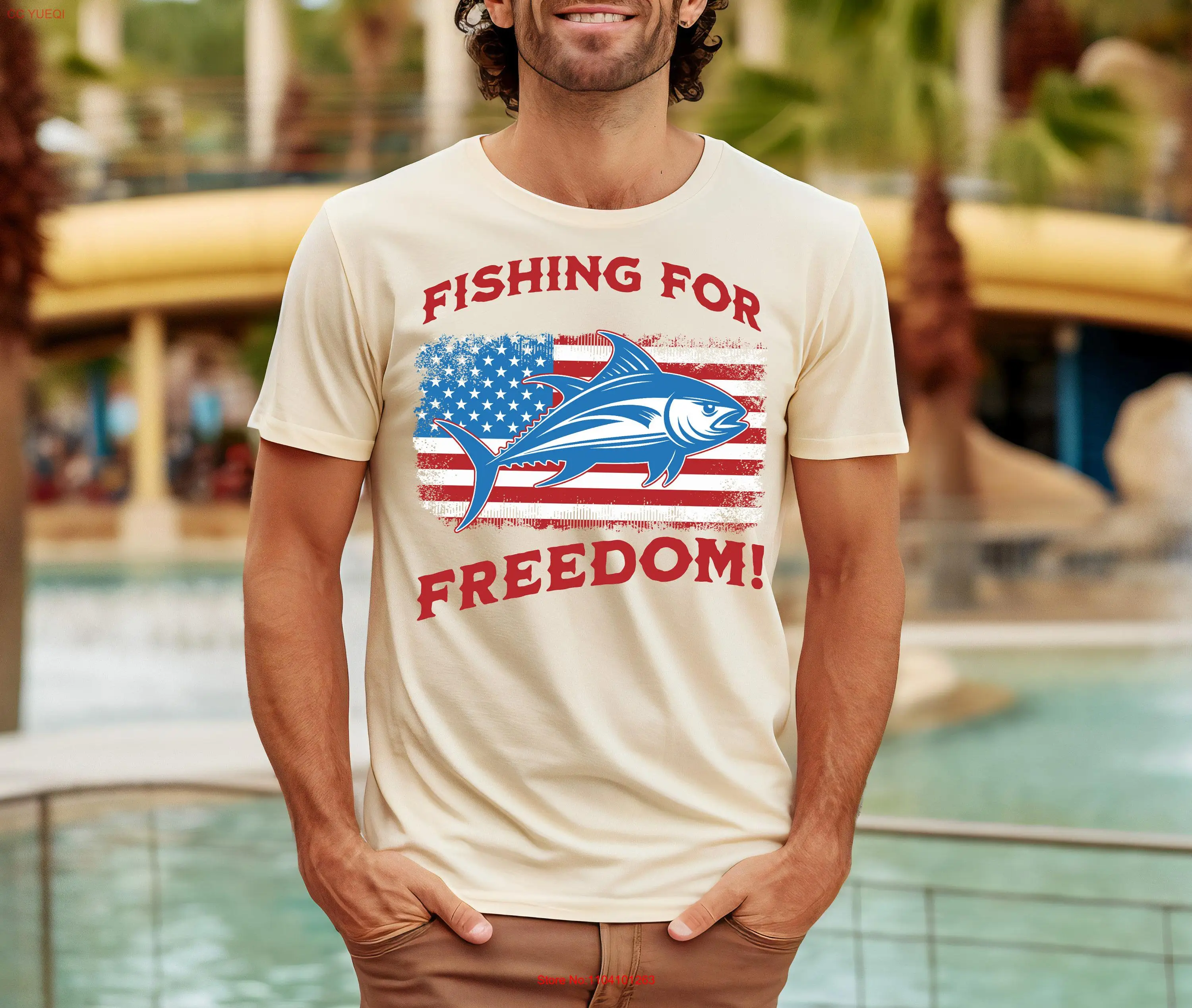 

American Flag Fishing US T Shirt USA United States of America 4th July long or short sleeves