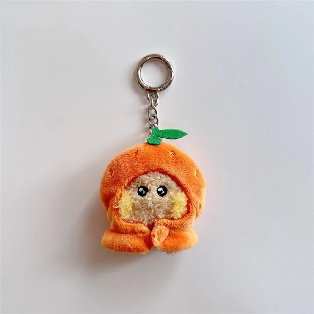 BT21 mini fruit plush doll pendant keychain can be hung on bags. It's a very practical celebrity peripheral, also a good gift.
