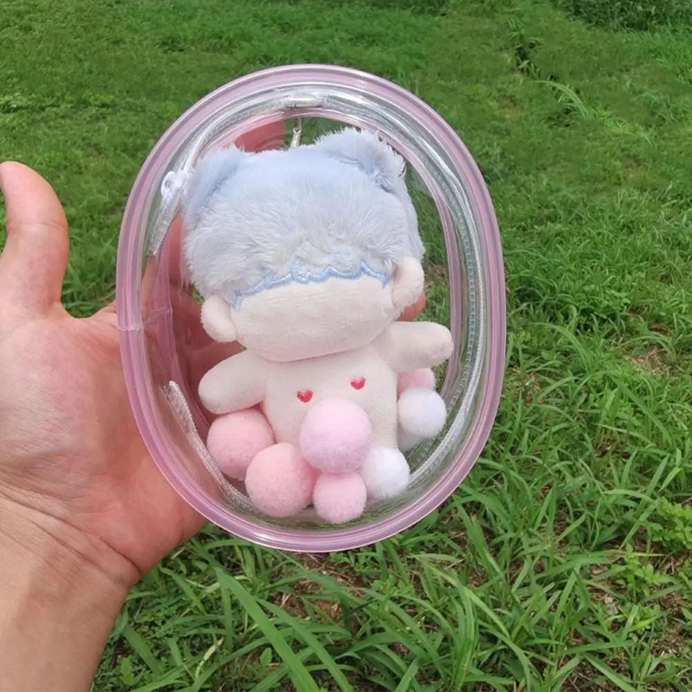 Transparent Clear Outdoor Bag Gift 10cm Doll Accessories Storage Case Bag Decoration Mini Doll Display Box