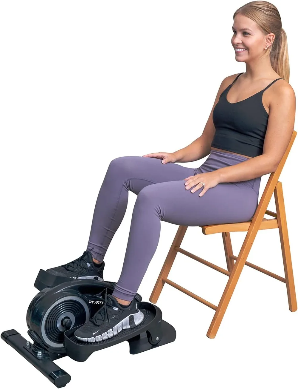 Under Desk Elliptical Machine for Home Office, 2-in-1 Seated Standing Mini Elliptical with Silent Magnetic Resistance