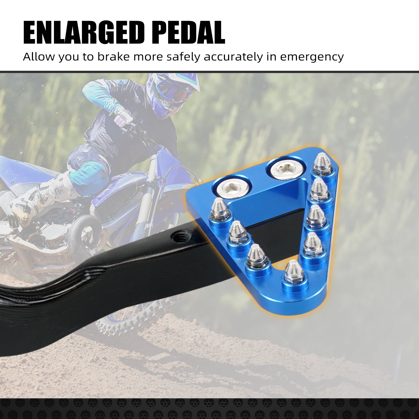 NICECNC Für Yamaha YZ125 YZ125 YZ250 2005–2024, YZ125X 2017–2023, YZ250X 2016–2023, verstellbarer, geschmiedeter Aluminium-Bremspedalhebel – Detail 3