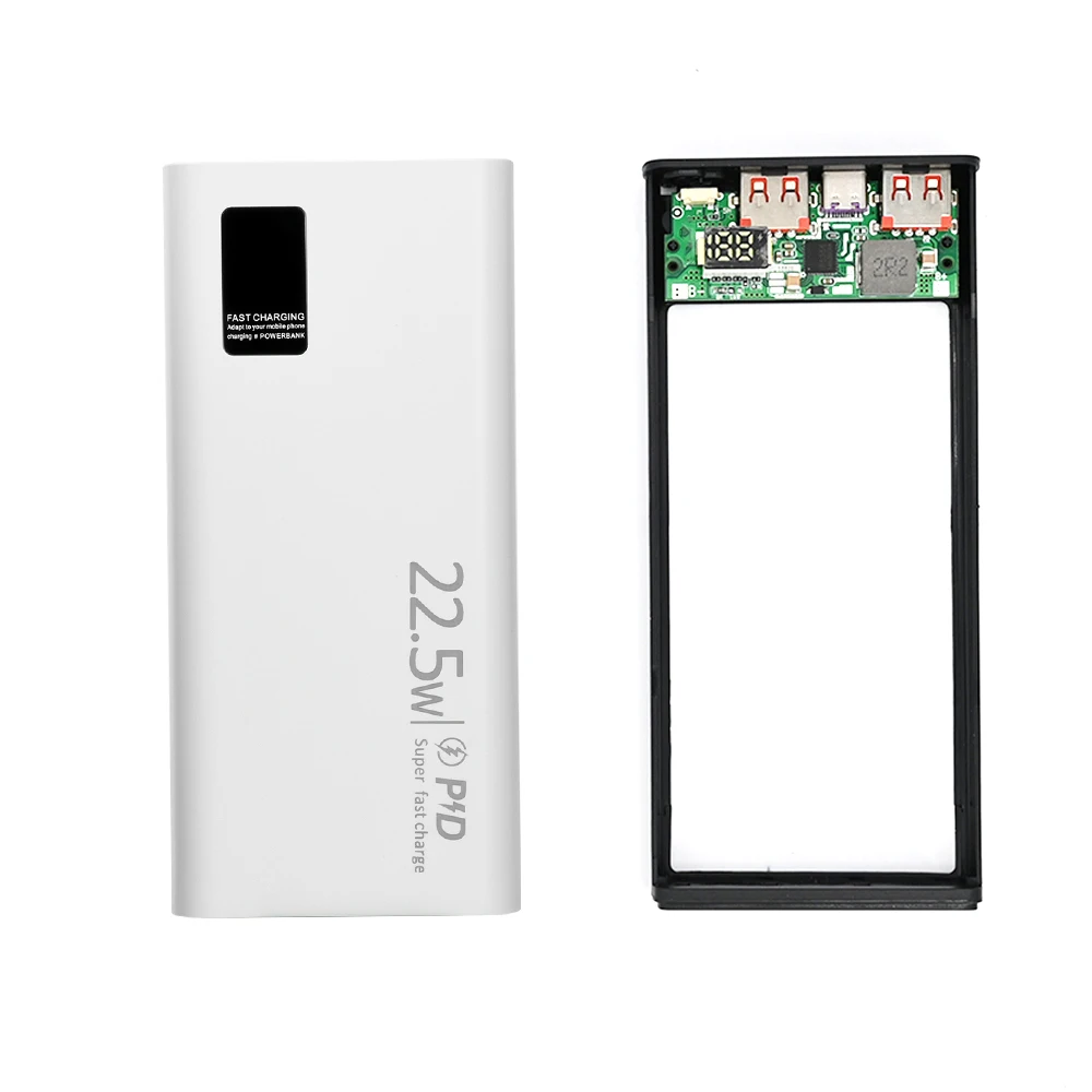PD22.5W Batterie-Aufbewahrungsbox Schnellladung DIY Power 1260110 Powerbank-Gehäuse Elektronik-Kit – Detail 9