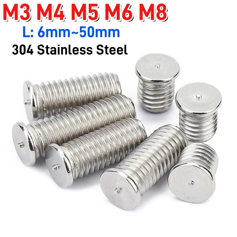 Beicai M3 M4 M5 M6 M8 Spot Welding Screw Stainless Steel Welding Stud Screws For Capacitor Discharge Projection Welding Screws