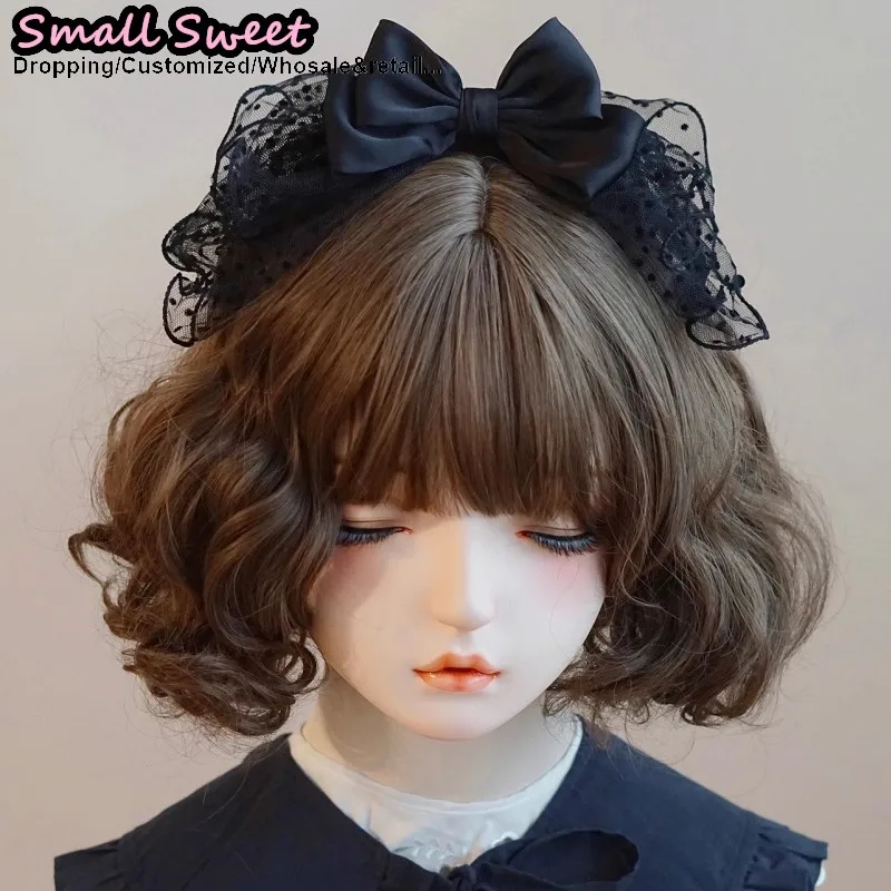 

Y2K Girl Harajuku Subculture Halloween Women Gothic Lolita Punk mesh bow polka dot Hair Accessories Hair Clips Hairpin clip