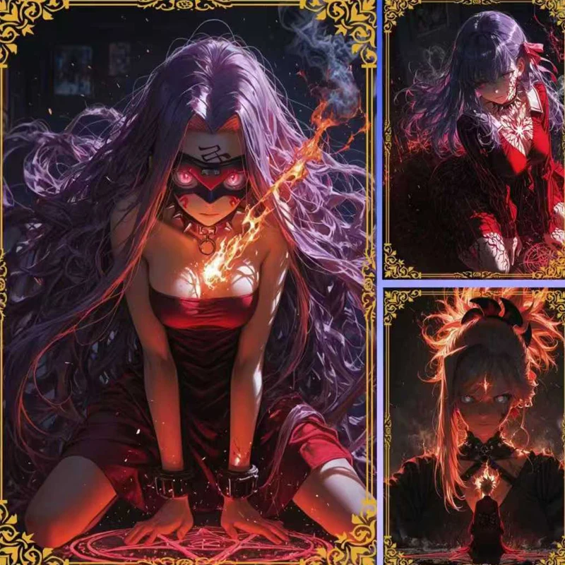 Goddess Story Big Beard Anime Horror Cards Thrill Park Collection 4K Artwork Steampunk Matte Finish Trading Cards For Collectors