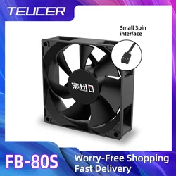 TEUCER FB-80S 80X80X25MM Cooling Fan 3PIN DC12V Silent Mini Micro Quiet Computer Fan 8cm Hydraulic bearings Server Cooling Fan