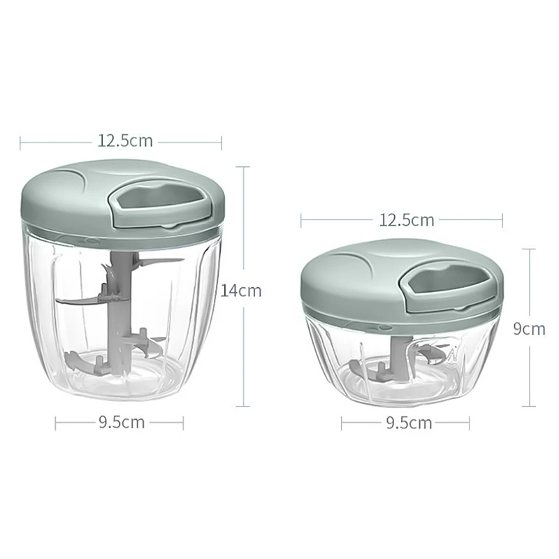 500/900ML Portable Garlic Chopper Manual Meat Mincer Crusher Vegetable Onion Cutter Food Kitchen Chopper Kitchen Tool