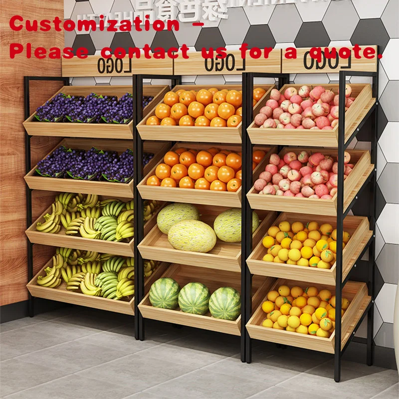 custom.Factory Price Supermarket Metal Bracket Vegetable Stand Display Retail Shop Grocery Store Furniture