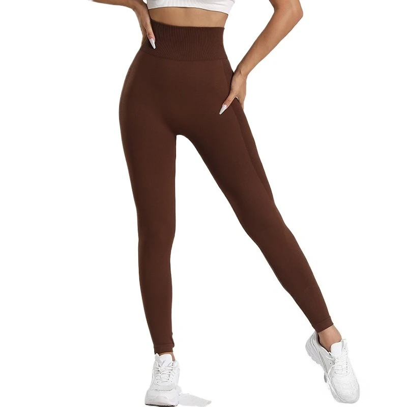 Seamless Sports High Waisted Fitness Pants, Yoga Women's Beautiful Buttocks Pants, Hip Lifting Peach Buttocks Fitness Pants