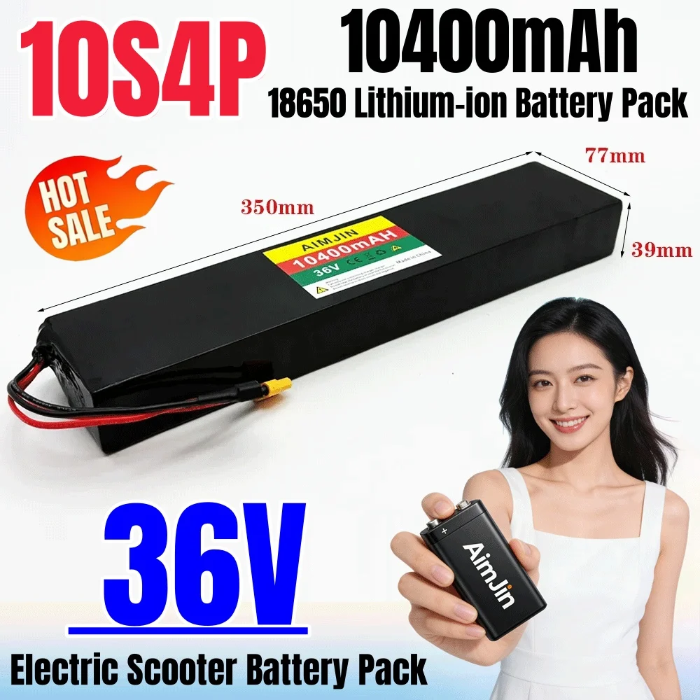 

36V 10S4P 10.5Ah 18650 Lithium-ion Battery, 10500mAh Battery Pack, Original High-power Battery with built-in BMS Protection