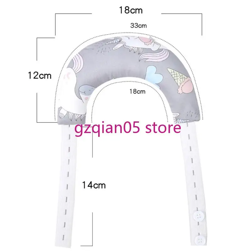 وسادة نوم مريحة للأطفال من N7ME مع وسادة قطنية مريحة لدعم الرقبة مع غطاء قابل للإزالة لحديثي الولادة #6
