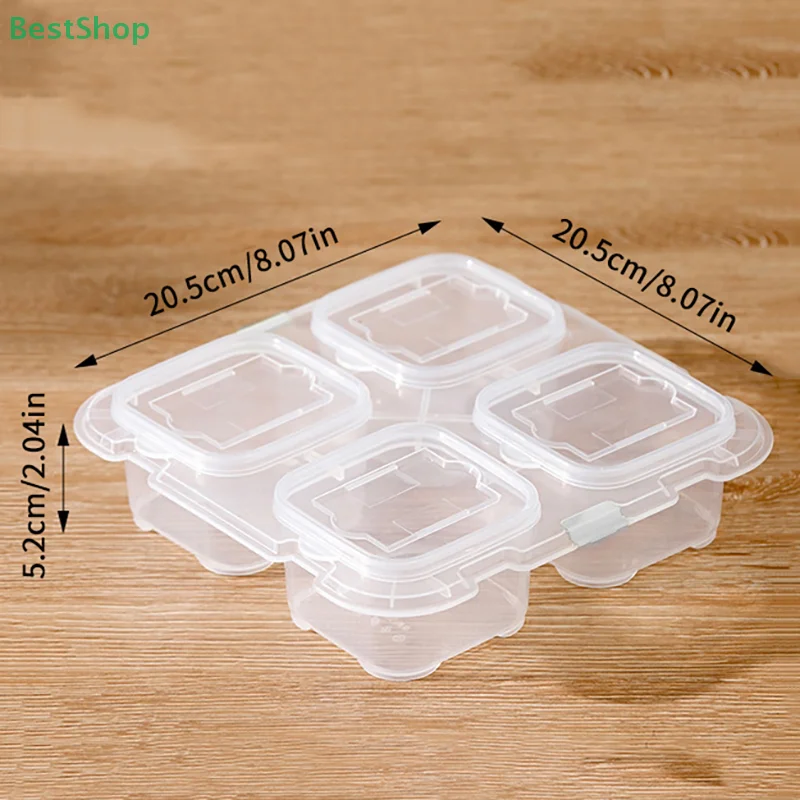 1/4/6 Grid Mini Small Snack Organizer Ketchup Salad Seasoning Portable Food Container Kitchen Seasoning Storage Container