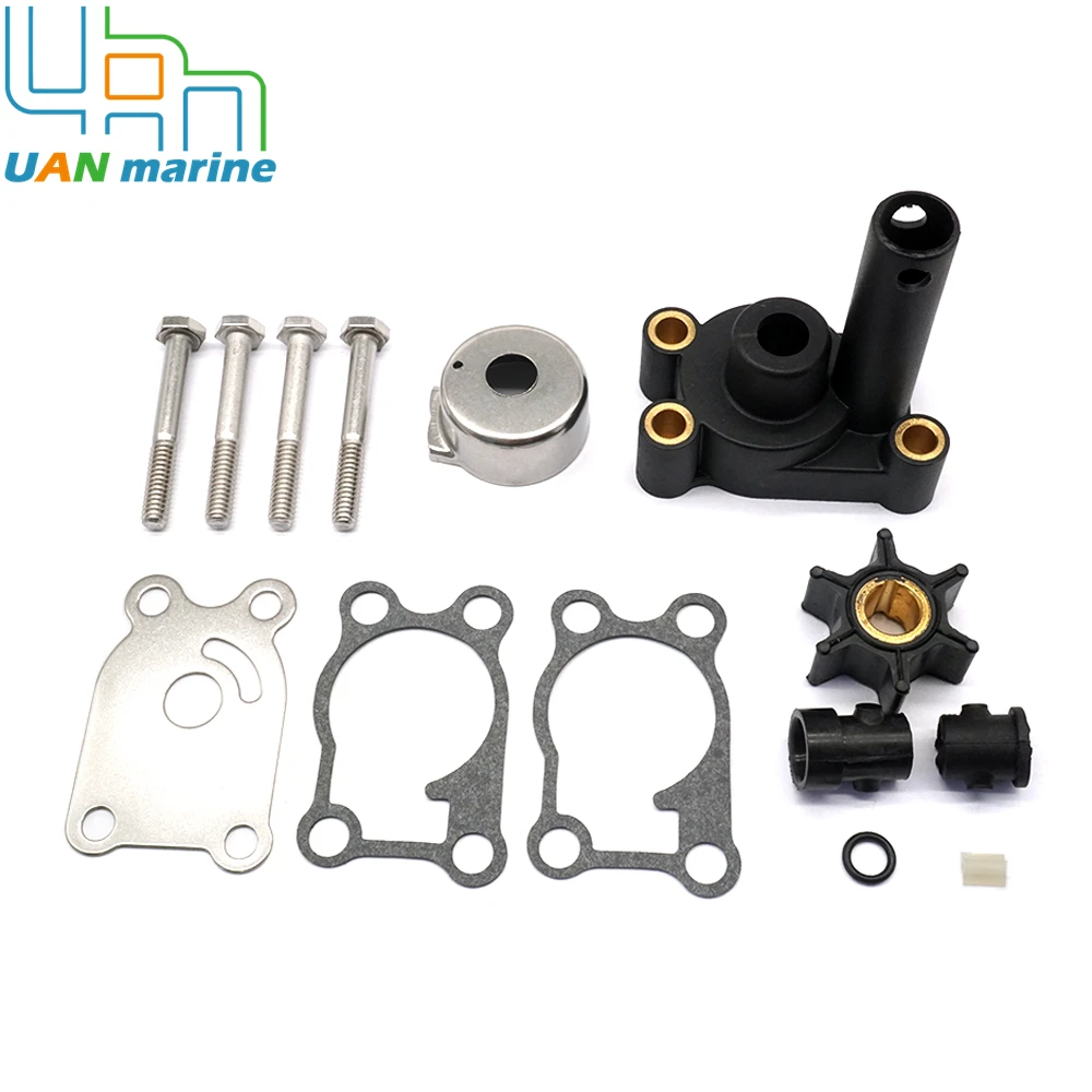 Water Pump Impeller Kit W/Housing For Johnson Evinrude 4 4.5 5 6 7.5 8 HP 1984 1986 2005 Outboard 389844 0396644 396644 18-4529