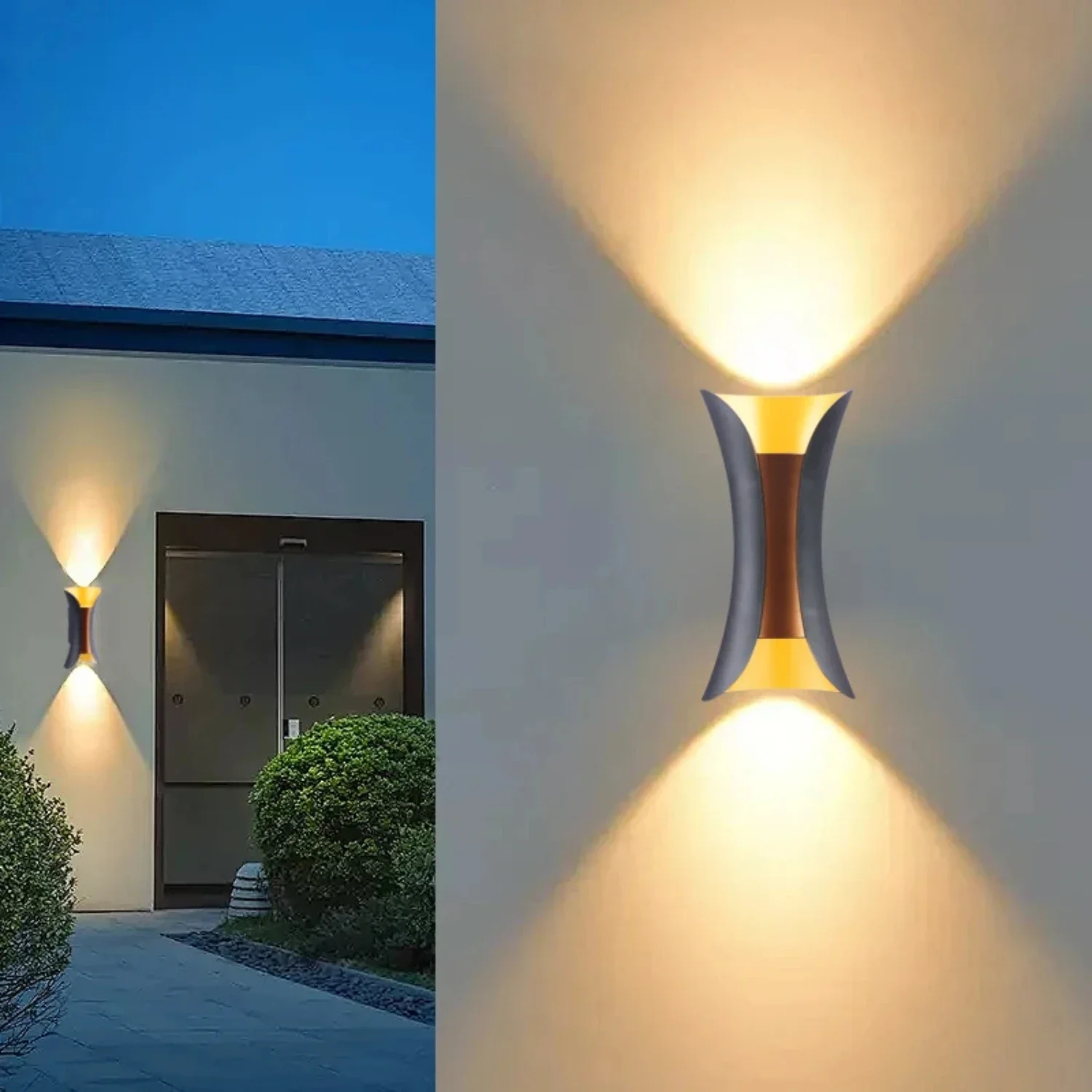 

Stunning 10W Waterproof Black Outdoor Wall Lamp - Weatherproof IP65 Rated Light for Bedroom Decoration - Illuminates Porch Garde