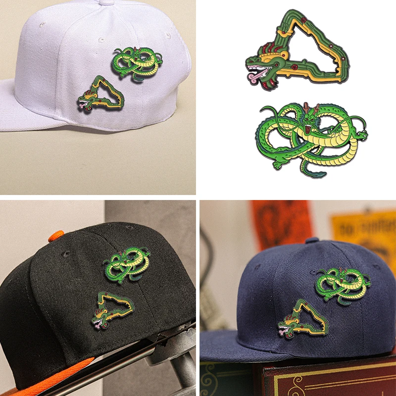 New Mexican Anime Movies Dragon Metal Hat Clip Pin Enamel Pins Cartoon Backpack Baseball Cap Golf Cap Clip Badge Jewelry Gift