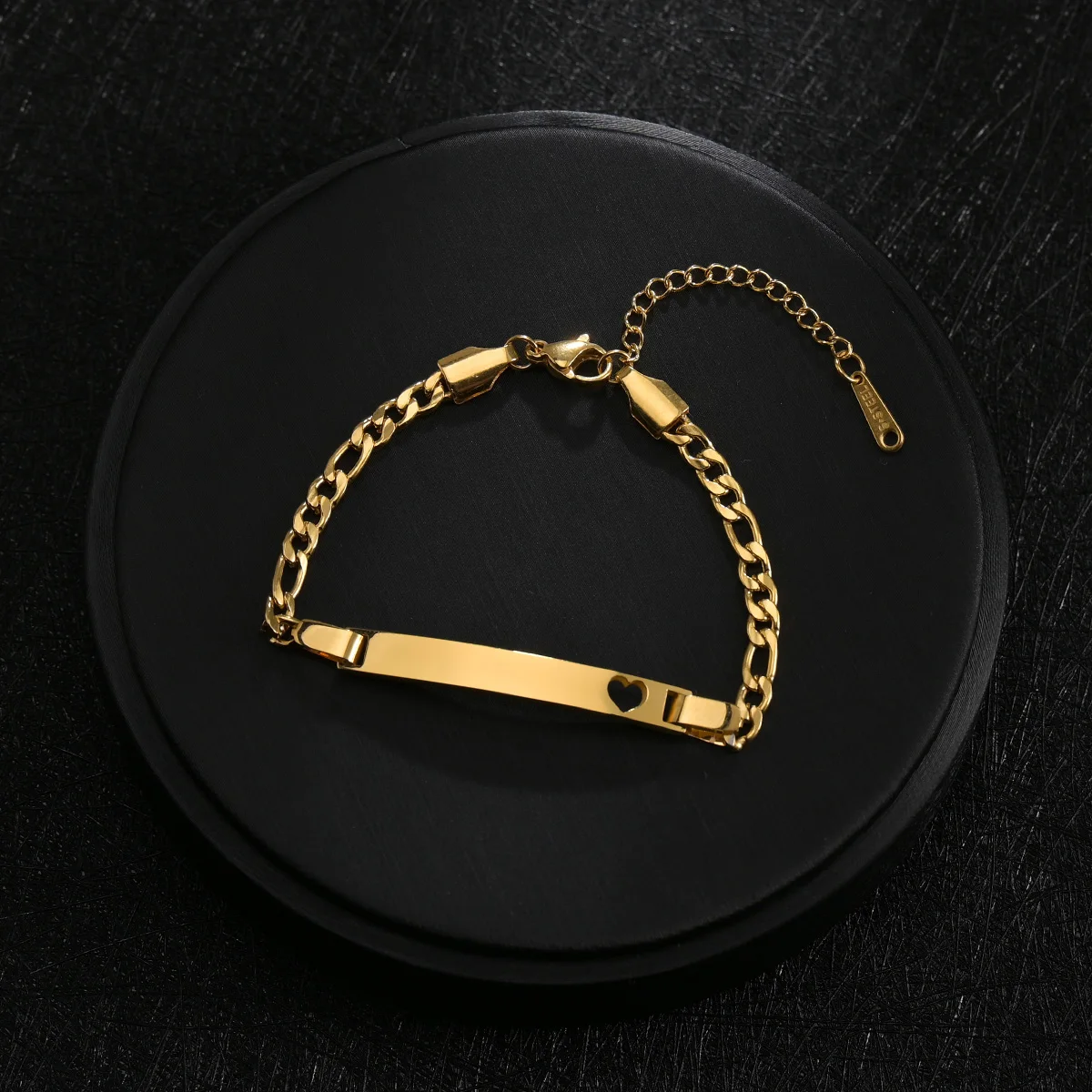 Punk Gold Stainless Steel Thick Hand Chain Bracelet