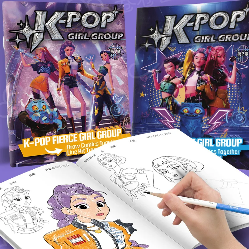 كتاب تلوين للأطفال، لوحة تتبع وفن خط الرسوم المتحركة الرسوم المتحركة، كتاب رسم للأطفال هدية عيد ميلاد الأطفال والكريسماس