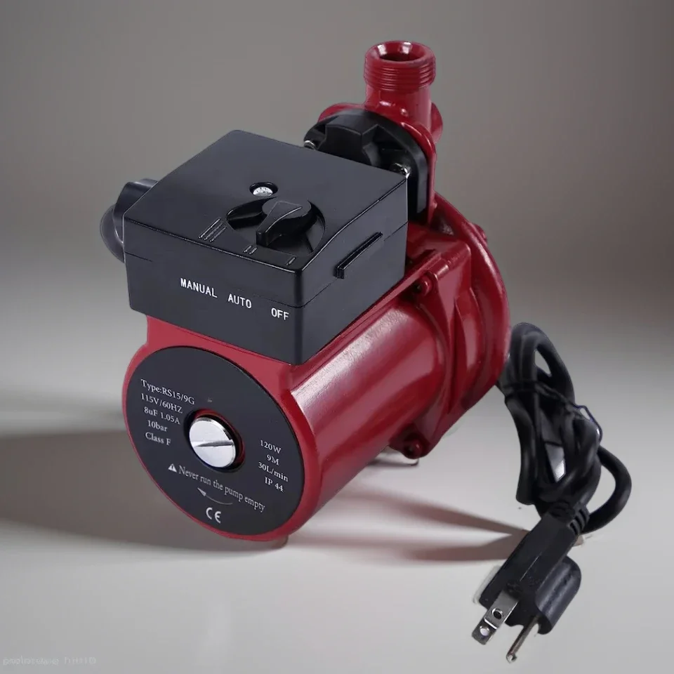 RS15-9 automatic recirculation pump 220v mini cycle canned intelligent silent booster pump for water heater circulation