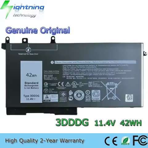 3DDDG 11.4V 42Wh Genuine Battery for Dell Latitude M3520 M3530 P27S 5280 5288 5290 5480 5490 5580 5590