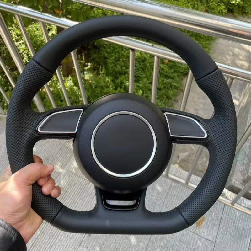 Without Button For Audi A3 A4 A5 S5 Q3 Q5 SQ5 Leather Steering Wheel Spare Parts Steering System Steering Wheel Accessories