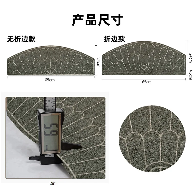 European-style Embossed Stair Step Mats Solid Wood Spiral Stair Treads with TPR Self-adhesive Step Mats Vintage Style