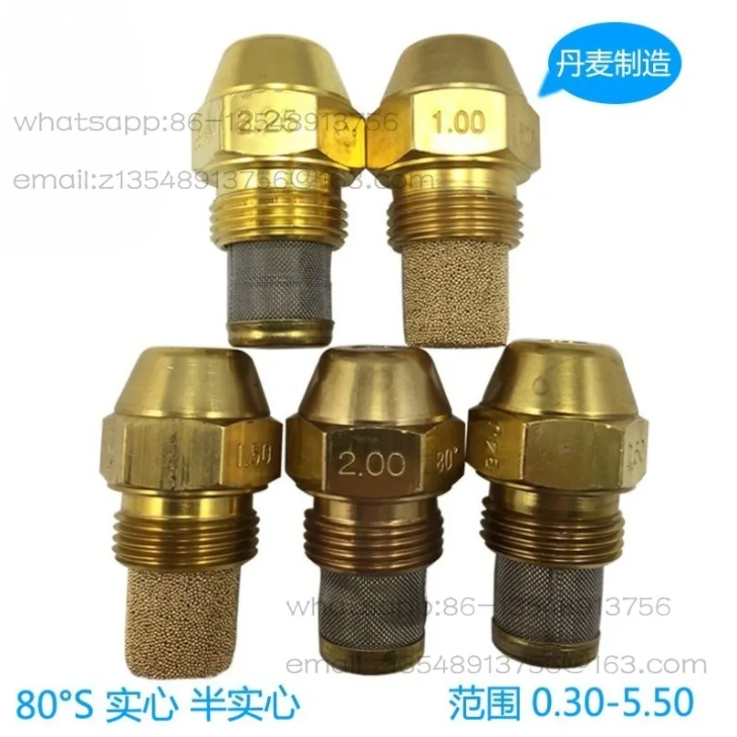 

80 ° Твердотельный/полутвердотельный масляный инжектор для котлов, полностью медная распылительная форсунка