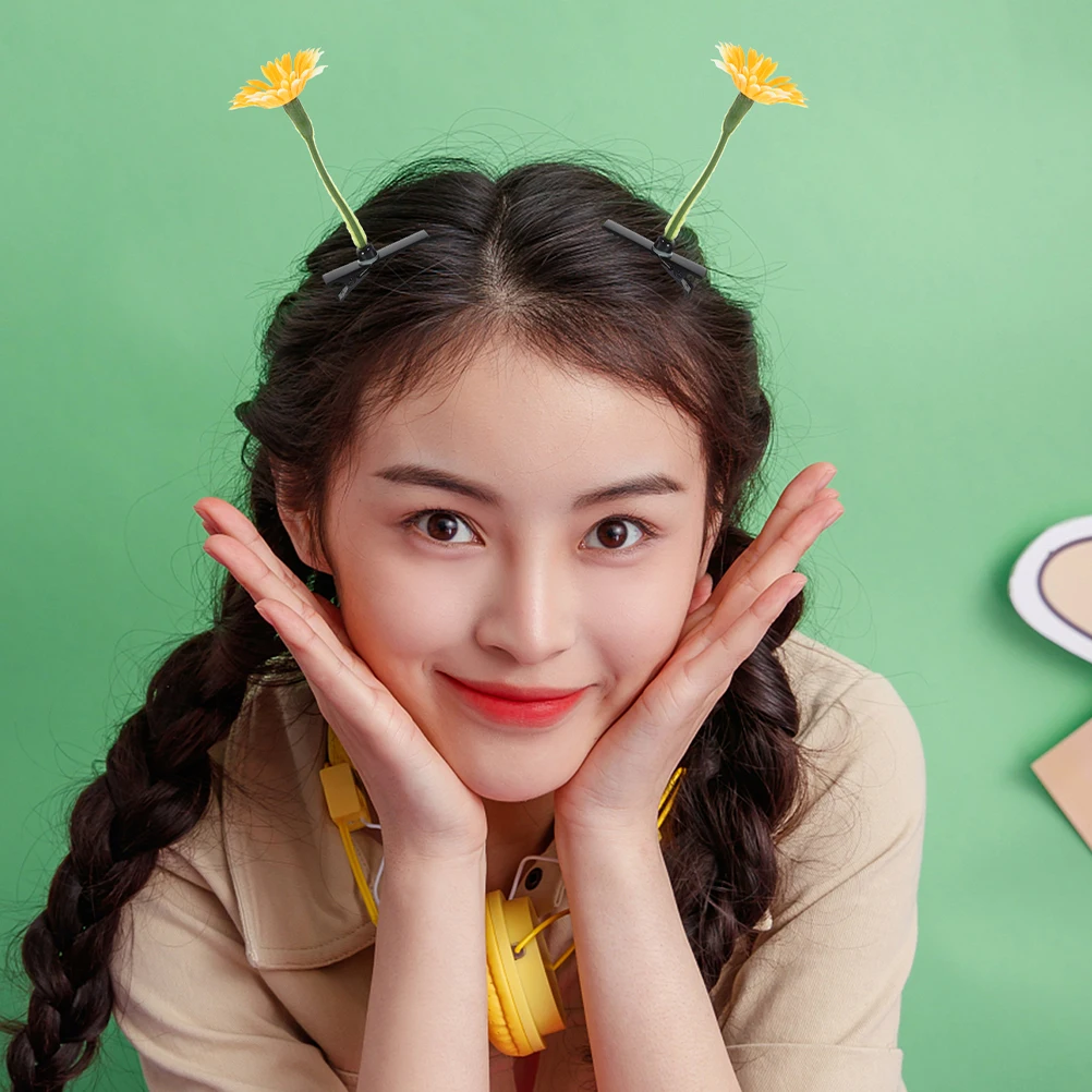 

30pcs Sunflower Hair Clip Clips Cartoon Accessories for Girls Durable Hair Clip Decorative Party Flower Hairpins