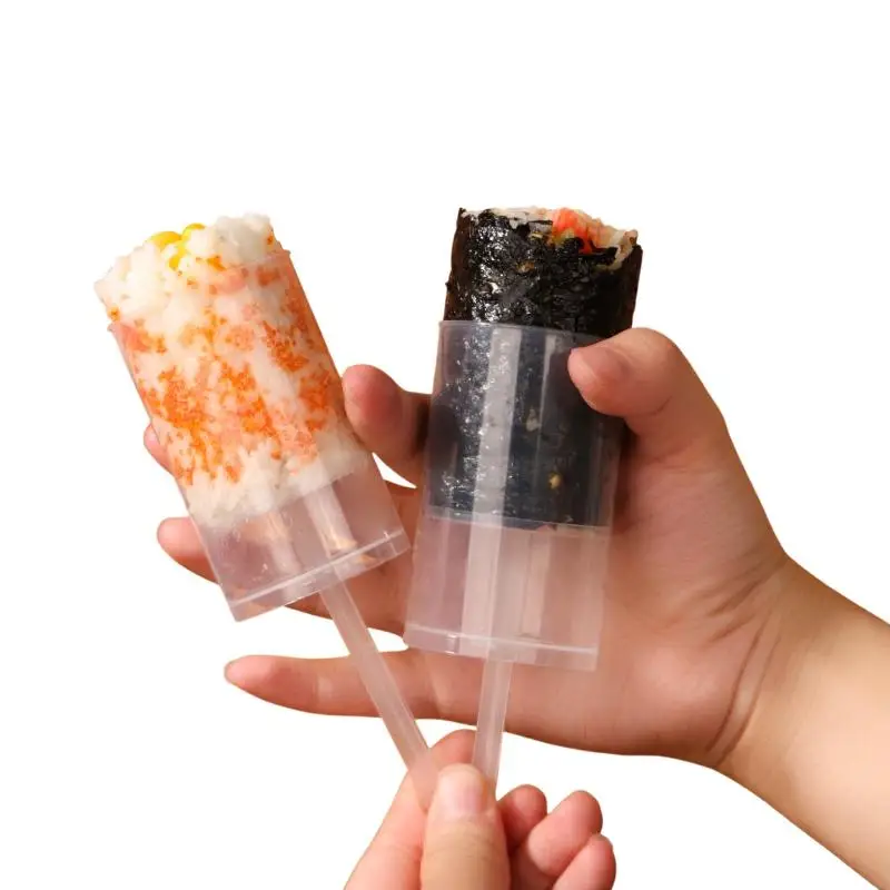 5/10Pcs Round Sushi Push Box Food Grade Sushi Mold Cone Push Up Paper Bucket Packaging Paper Box Bento Accessories