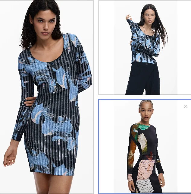 

Оригинальный образец для выставки - испанское платье средней длины с принтом, эластичное, утягивающее, для коррекции фигуры.