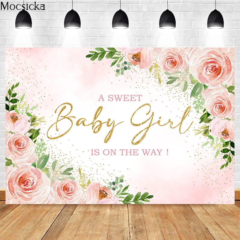 Mocsicka-Fondo de fotografía de niña dulce, papel tapiz fotográfico de ducha para recién nacido, pancarta decorativa de cumpleaños para niños de princesa