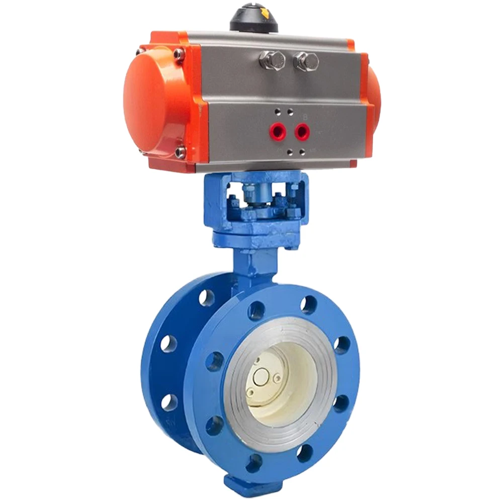 

DN200 PN16 8 Inch Control Actuator Double Acting WCB Hard Seal Flange Type Pneumatic Actuated Butterfly Valve