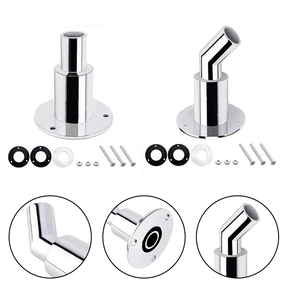 Marine Grade 316 Stainless Steel Through Hull for exhaust Socket with Bolts and Nuts for Diesel Heater and Generator Venting