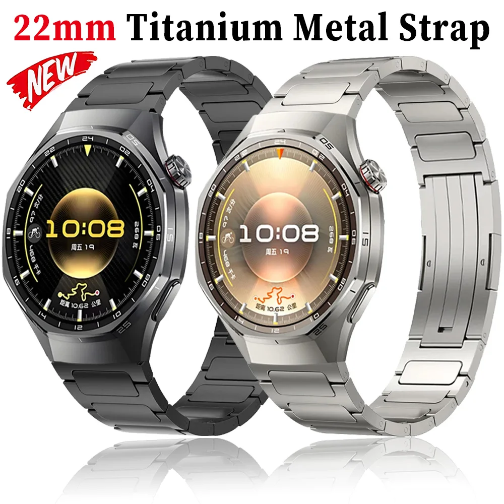 22mm Titanium Metal Strap For Huawei Watch 5 GT6 Pro GT6 GT5-4-3 46mm Lightweight Bracelet Wristband Huawei 4 3 Pro 46mm Correa