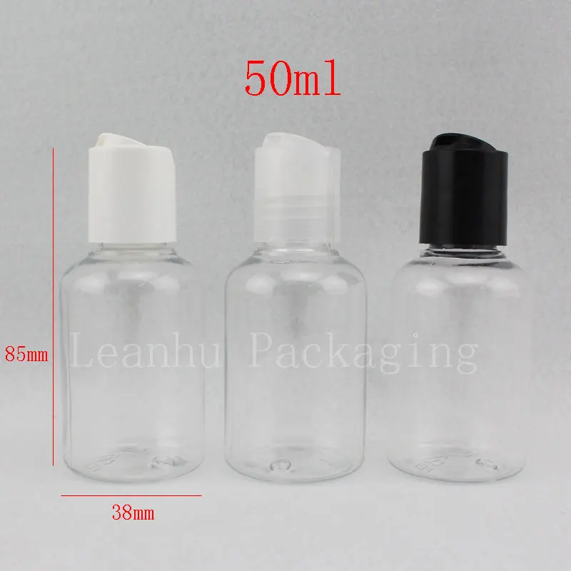 Wholesale 50ml Empty Transparent Plastic Lotion Bottle PET Liquid Medicine Container,Clear Plastic PET Cosmetic Bottles image 2