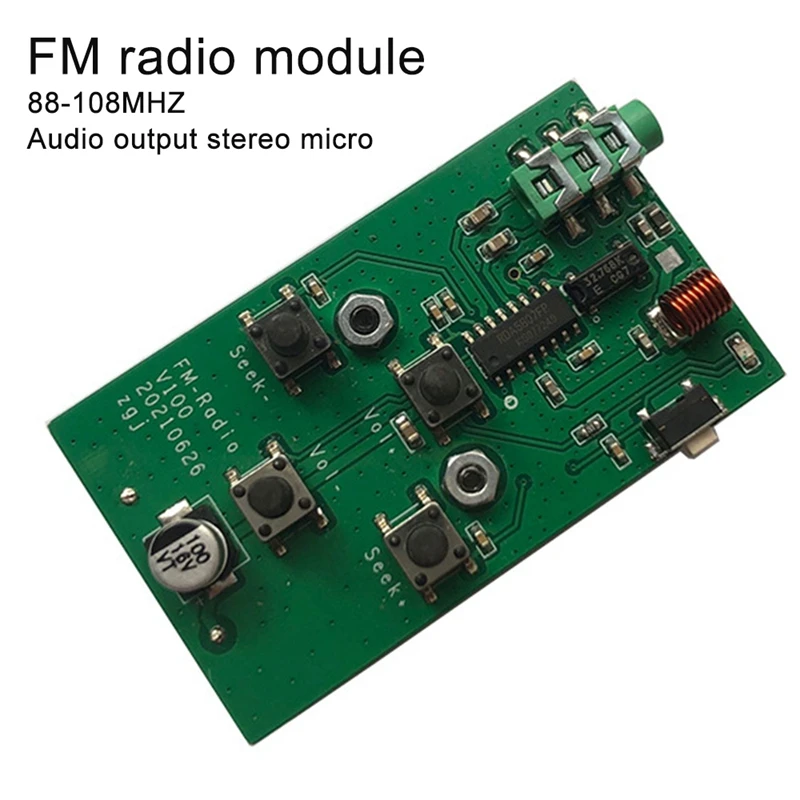 FM Radio Module 88-108Mhz Receiving Radio Station Frequency Stereo 3V Radio Receiver Amplifier Board Module