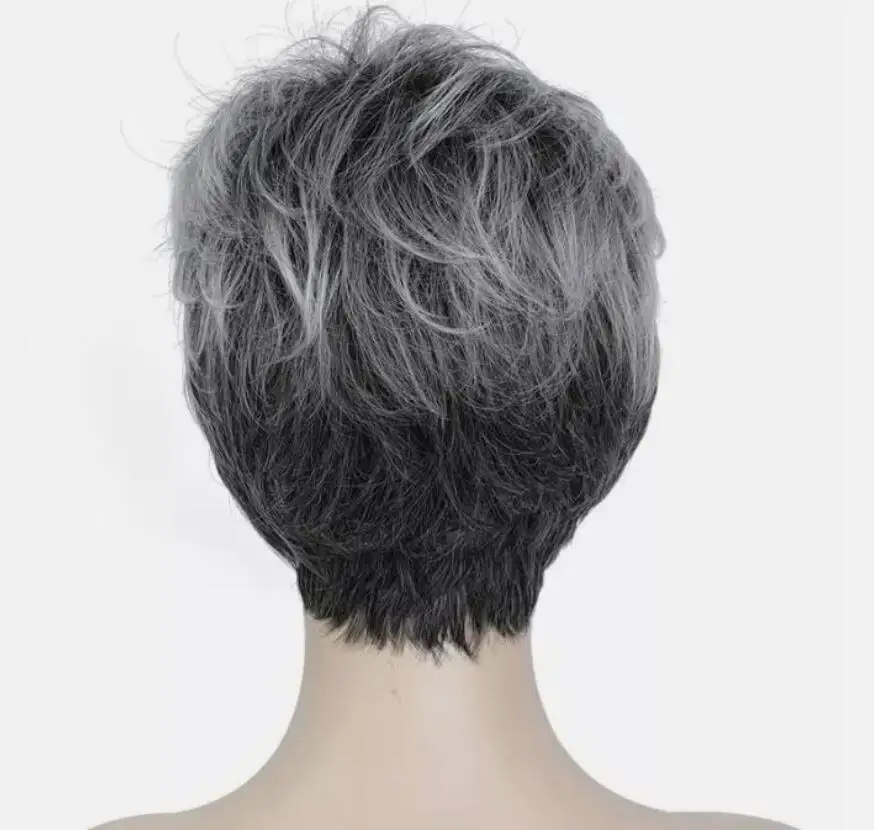 Fashion Ladies Wigs Women's Wig Short Silver Grey Natural Wig Hair