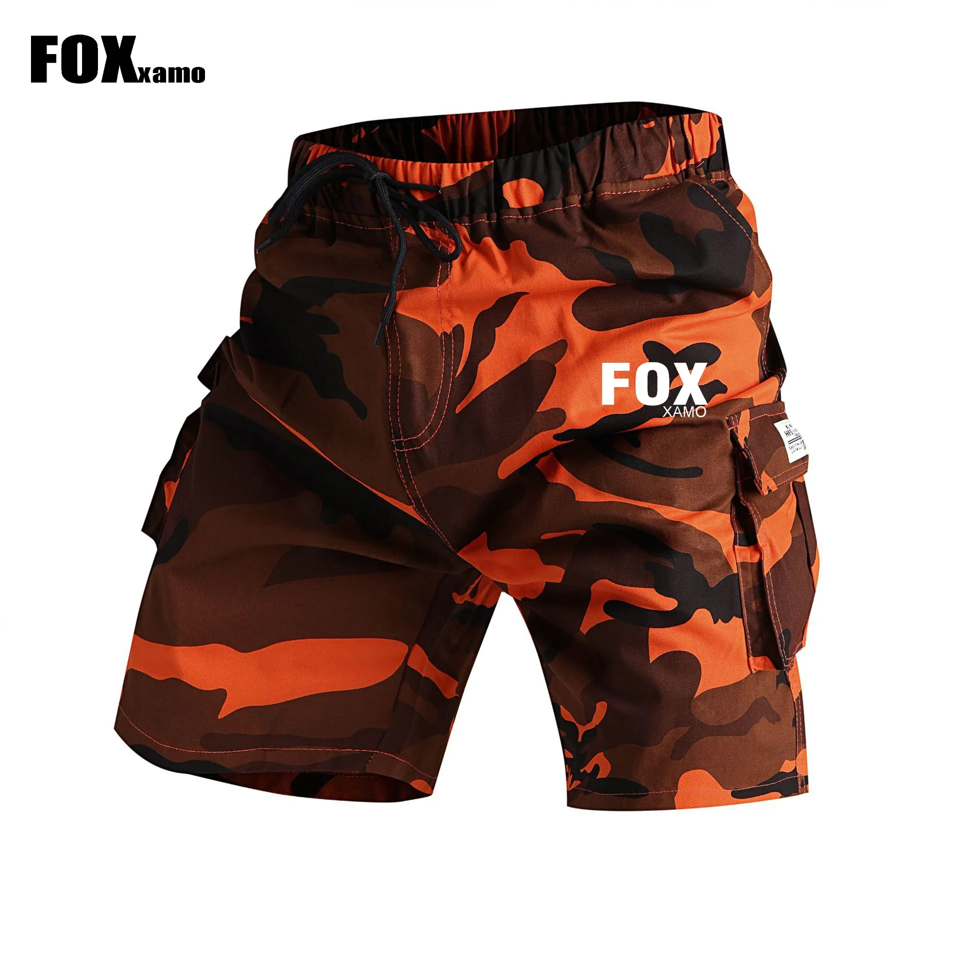 FOX Xamo Cycling MTB Downhill Shorts 2024 Cargo Bike Waterproof Clothing Men Pants Multi-Pockets Bicycle Bottoms Trouser