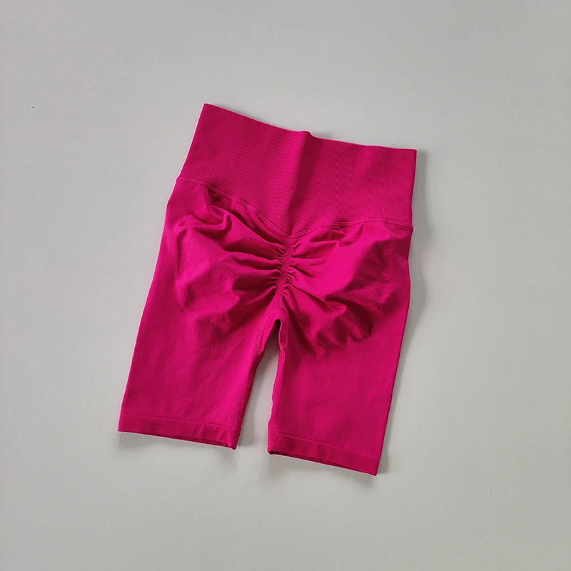 Damen Yoga-Shorts mit hoher Taille, Sport-Shorts, Hüft-Push-Up, weiche Fitness-Shorts, schnelltrocknende Laufshorts, Bauchkontrolle, Workout-Gym-Shorts – Detail 13