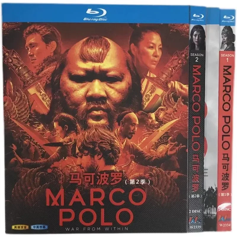 

BD Blu-ray American Drama Marco Polo Seasons 1–2 1080P High Definition 4-Disc Box Set