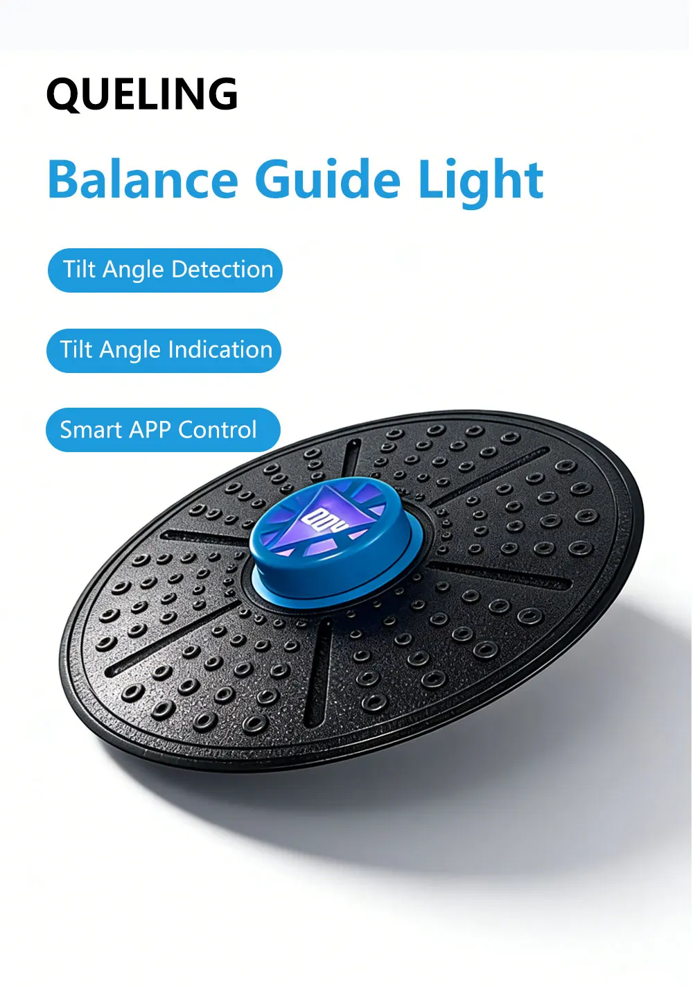 QUELING Smart Balance Board mit Führungslicht – Vollspektrum-Trainingsgerät für Rehabilitation, Erholung und Heimfitness – Detail 1