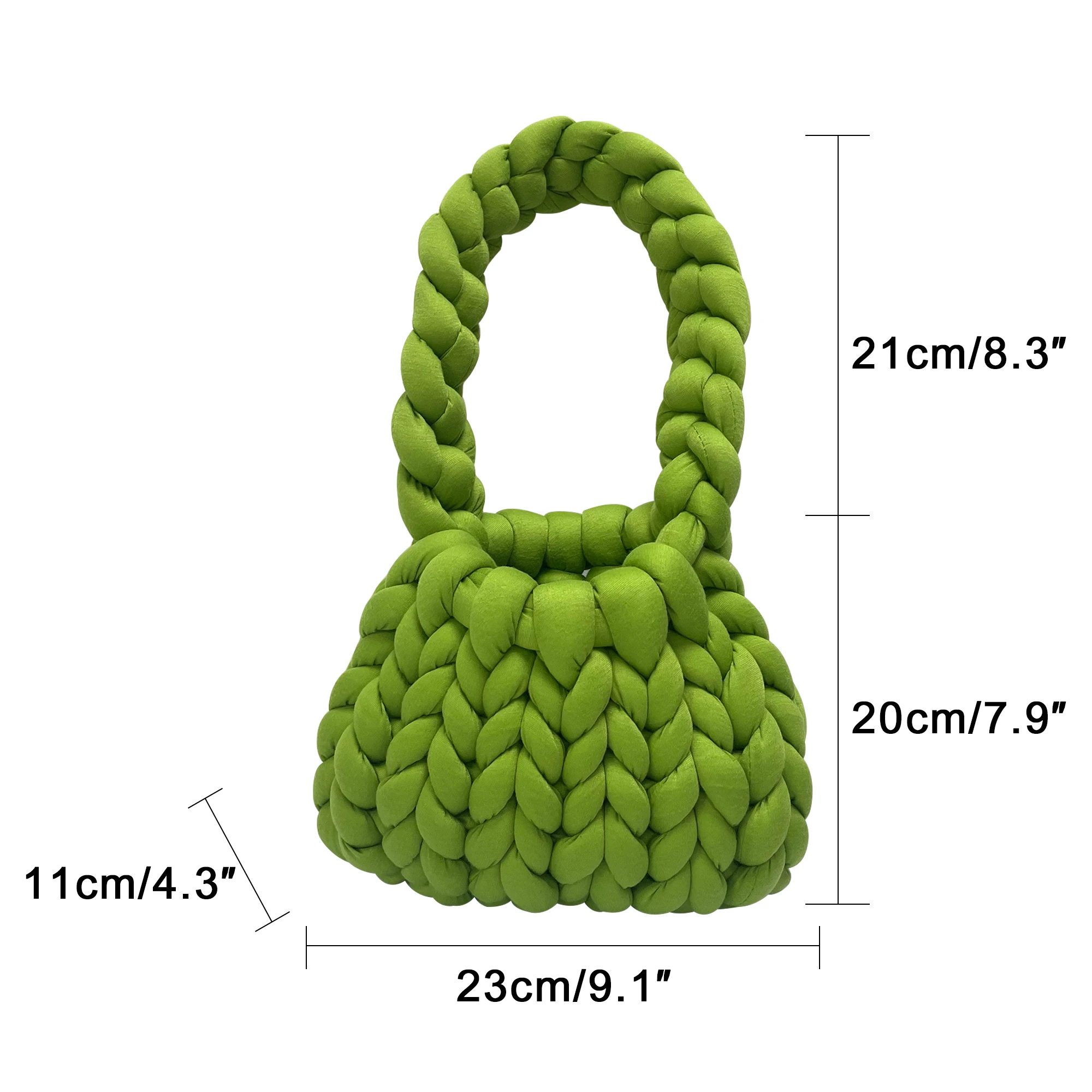 Ins Hand-Woven Bag Diy Homemade Thick Wool Iceland Thread Bag Underarm Shoulder Homemade Tide Soft Handle Comfortable