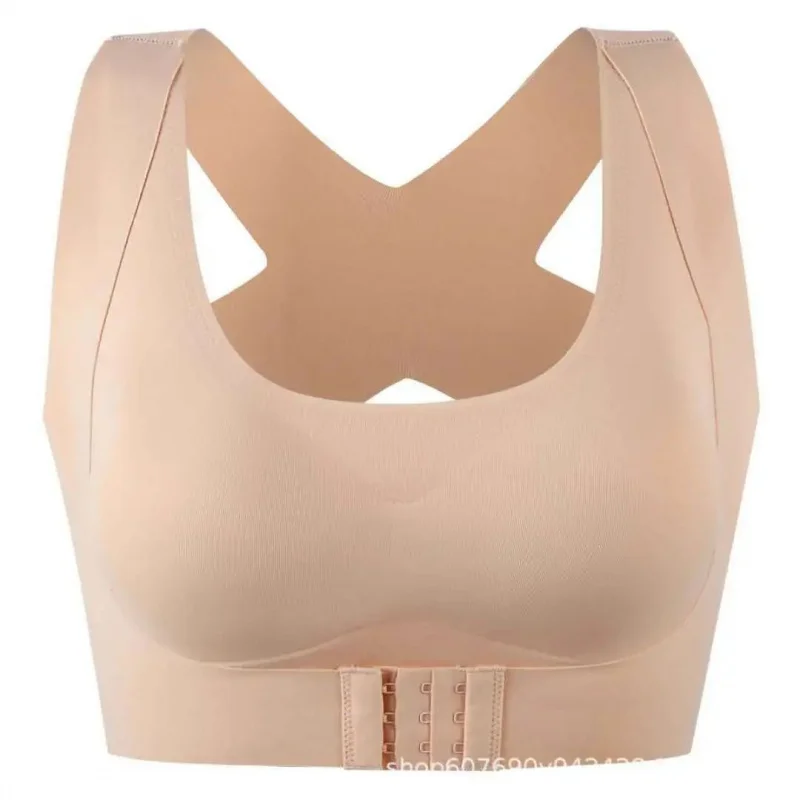 Reggiseno sportivo senza cuciture per la schiena La migliore correzione due in uno gobba push up push up accessorio push up per il seno push up senza reggiseno modellante con anello in acciaio