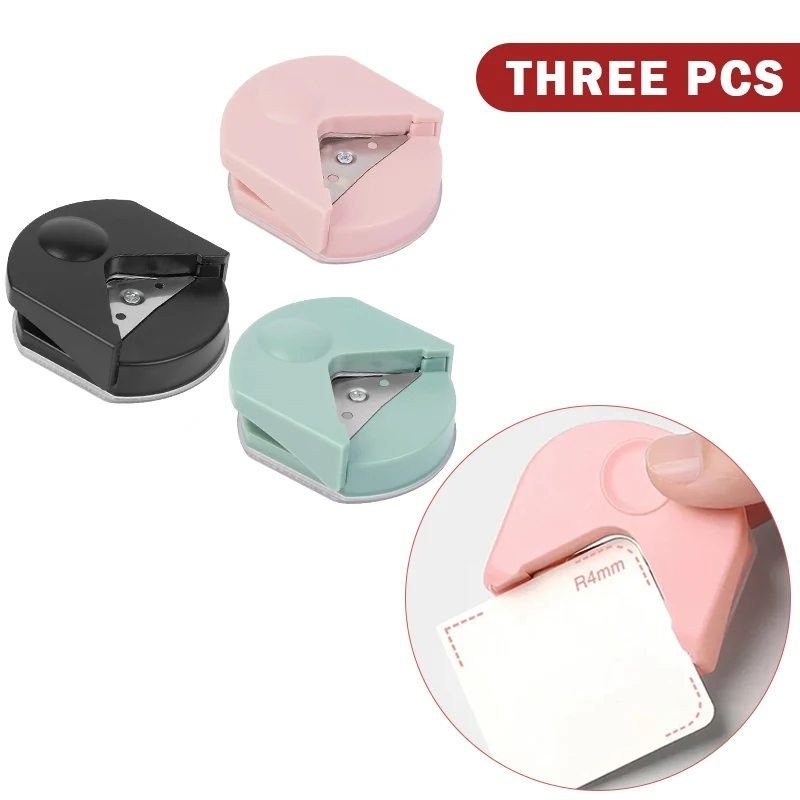 

3PCS Mini Portable Corner Rounder Paper Punch Card Photo Cutter Diy Craft Scrapbooking Tools Maker Machine Paper Trimmer