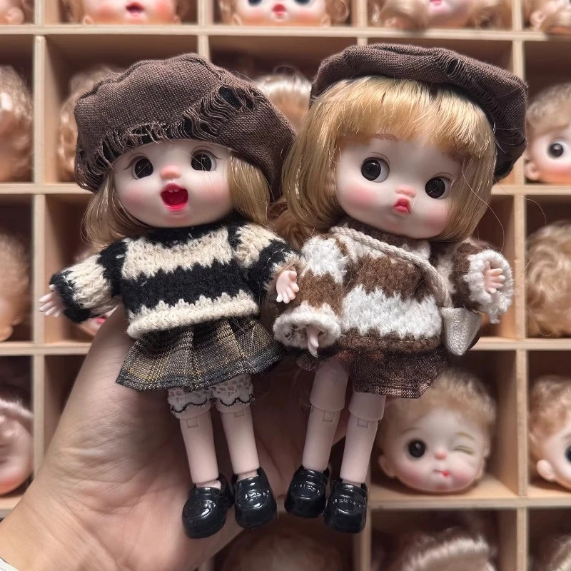 

14cm Multi-joint OB11 Cartoon Dolls Birthday Gift Furniture Decoration Bedroom Vehicle Ornaments Cartoon Character Figurine Doll