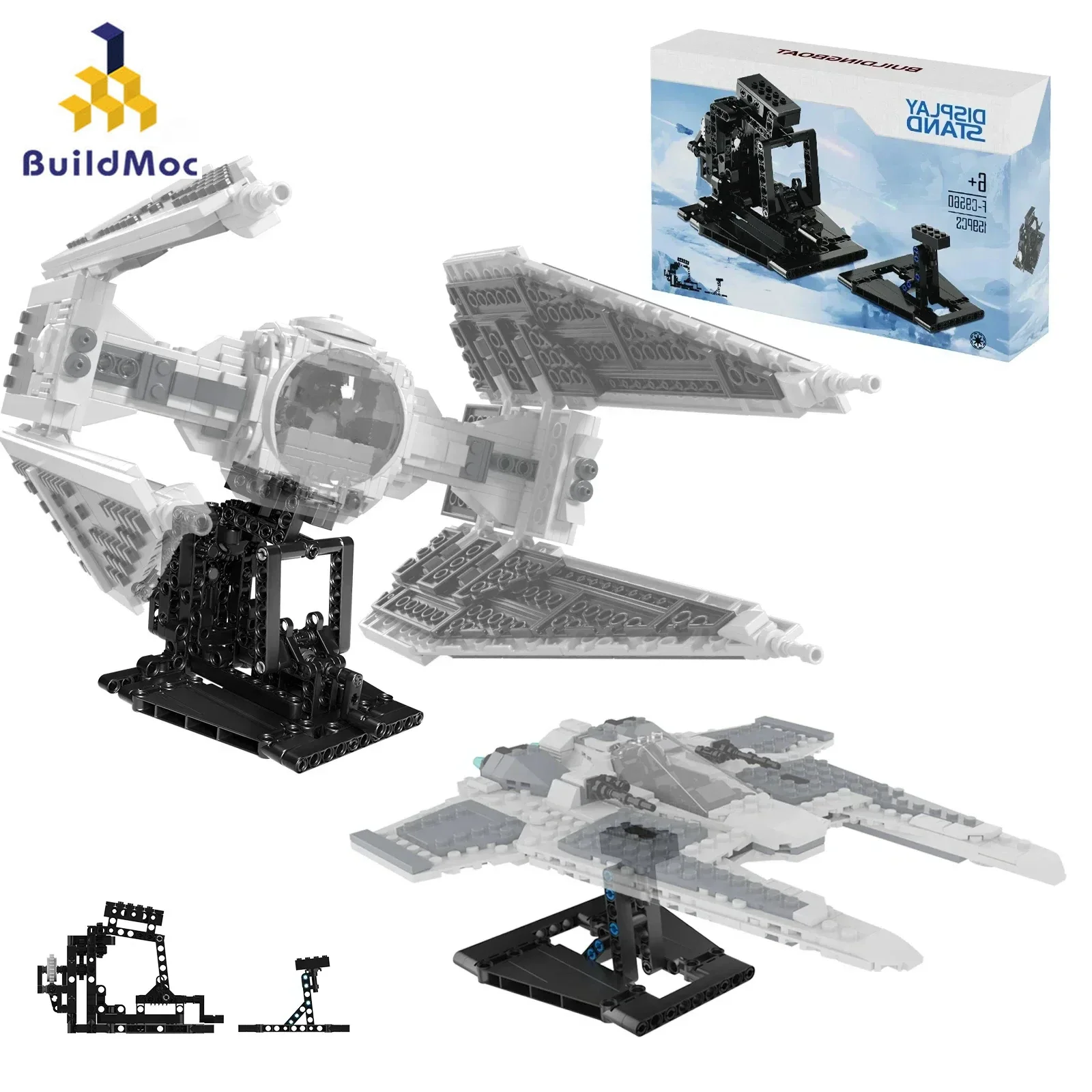 BZB MOC 259 sztuk X-Wing zestaw stojaków ekspozycyjnych 75102 75149 75218 klocki Moc Space Movie kompatybilny wspornik cegły Model Kid