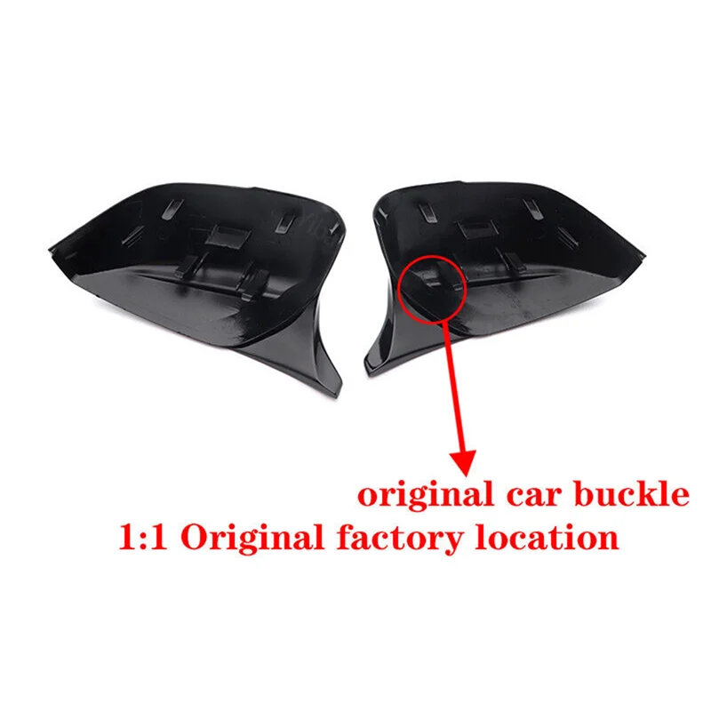 

For 2014-2022 Infiniti Q50 Q60 Gloss Black Color Rear View Side Mirror Cover Cap M Style Parts